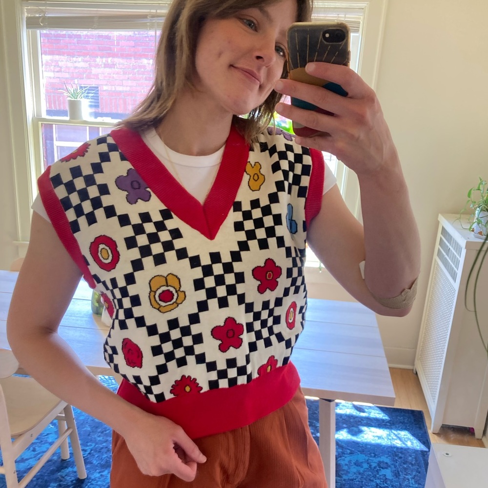 Kim & Tam funky sweater vest